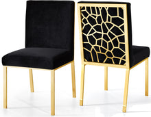 Load image into Gallery viewer, Opal Black Velvet Dining Chair