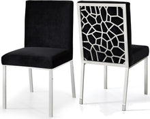 Load image into Gallery viewer, Opal Black Velvet Dining Chair