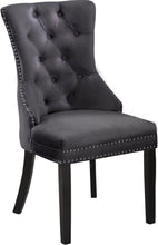 Load image into Gallery viewer, Nikki Grey Velvet Dining Chair