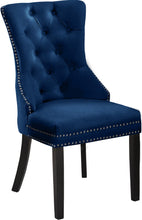 Load image into Gallery viewer, Nikki Navy Velvet Dining Chair