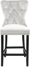 Load image into Gallery viewer, Nikki Cream Velvet Stool