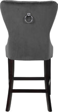 Load image into Gallery viewer, Nikki Grey Velvet Stool
