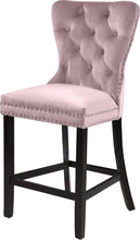 Load image into Gallery viewer, Nikki Pink Velvet Stool