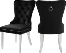 Load image into Gallery viewer, Carmen Black Velvet Dining Chair