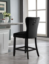 Load image into Gallery viewer, Nikki Black Velvet Stool