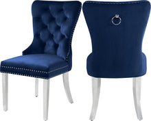 Load image into Gallery viewer, Carmen Navy Velvet Dining Chair