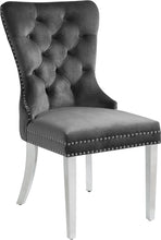 Load image into Gallery viewer, Carmen Grey Velvet Dining Chair