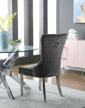 Load image into Gallery viewer, Carmen Grey Velvet Dining Chair
