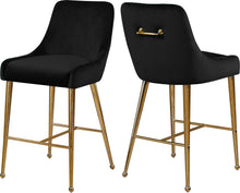 Load image into Gallery viewer, Owen Black Velvet Stool