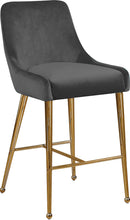 Load image into Gallery viewer, Owen Grey Velvet Stool