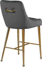 Load image into Gallery viewer, Owen Grey Velvet Stool