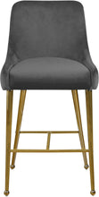 Load image into Gallery viewer, Owen Grey Velvet Stool