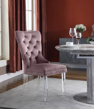 Load image into Gallery viewer, Miley Pink Velvet Dining Chair