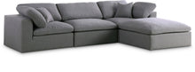 Load image into Gallery viewer, Serene Grey Linen Fabric Deluxe Cloud Modular Sectional