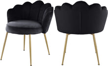 Load image into Gallery viewer, Claire Black Velvet Dining Chair