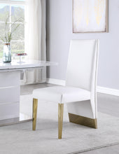Load image into Gallery viewer, Porsha White Faux Leather Dining Chair