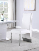 Load image into Gallery viewer, Porsha White Faux Leather Dining Chair