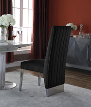 Load image into Gallery viewer, Porsha Black Velvet Dining Chair