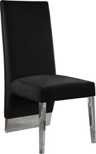 Load image into Gallery viewer, Porsha Black Velvet Dining Chair