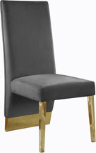 Load image into Gallery viewer, Porsha Grey Velvet Dining Chair