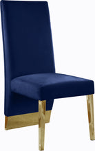 Load image into Gallery viewer, Porsha Navy Velvet Dining Chair