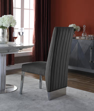 Load image into Gallery viewer, Porsha Grey Velvet Dining Chair