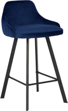 Load image into Gallery viewer, Viviene Navy Velvet Stool