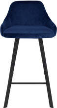 Load image into Gallery viewer, Viviene Navy Velvet Stool