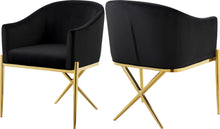 Load image into Gallery viewer, Xavier Black Velvet Dining Chair