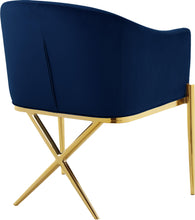 Load image into Gallery viewer, Xavier Navy Velvet Dining Chair