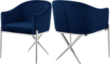 Load image into Gallery viewer, Xavier Navy Velvet Dining Chair