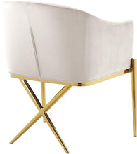 Load image into Gallery viewer, Xavier Cream Velvet Dining Chair