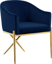 Load image into Gallery viewer, Xavier Navy Velvet Dining Chair