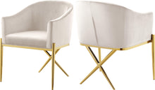 Load image into Gallery viewer, Xavier Cream Velvet Dining Chair
