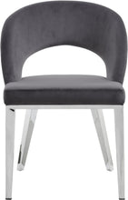 Load image into Gallery viewer, Roberto Grey Velvet Dining Chair
