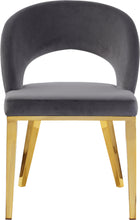 Load image into Gallery viewer, Roberto Grey Velvet Dining Chair