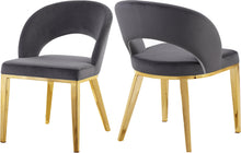Load image into Gallery viewer, Roberto Grey Velvet Dining Chair