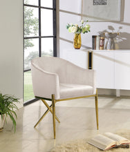Load image into Gallery viewer, Xavier Cream Velvet Dining Chair