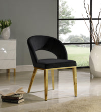 Load image into Gallery viewer, Roberto Black Velvet Dining Chair