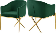 Load image into Gallery viewer, Xavier Green Velvet Dining Chair