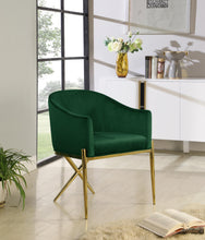 Load image into Gallery viewer, Xavier Green Velvet Dining Chair