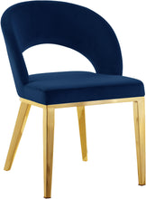 Load image into Gallery viewer, Roberto Navy Velvet Dining Chair