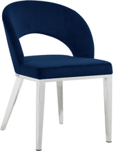 Load image into Gallery viewer, Roberto Navy Velvet Dining Chair