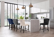 Load image into Gallery viewer, Suri Navy Velvet Stool