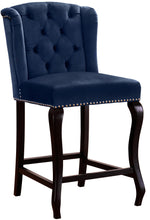 Load image into Gallery viewer, Suri Navy Velvet Stool