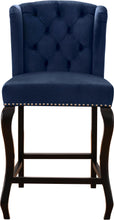 Load image into Gallery viewer, Suri Navy Velvet Stool