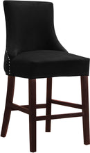 Load image into Gallery viewer, Hannah Black Velvet Stool