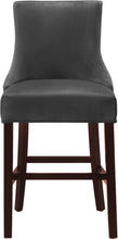 Load image into Gallery viewer, Hannah Grey Velvet Stool