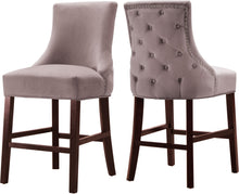 Load image into Gallery viewer, Hannah Pink Velvet Stool