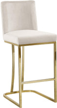 Load image into Gallery viewer, Heidi Cream Velvet Stool